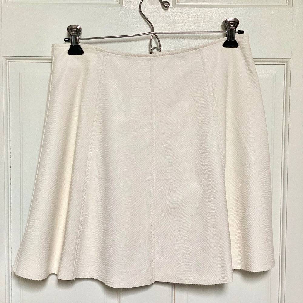 White Leather Skirt